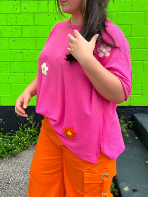 Wonder Flower Top in Pink (S-3XL)