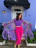 Purple Magic Crochet Cardigan (S-3XL)