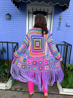 Purple Magic Crochet Cardigan (S-3XL)